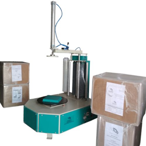 Buy Carton Box Stretch Wrapping Machine With Pre Stretch And Up Down